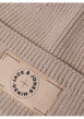 Thumbnail Bonnet beige uni en coton avec le logo de la marque cousu sur la face avant - Image 2