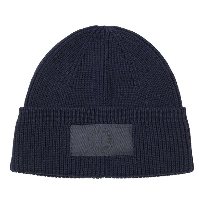 Jack & Jones - Bonnet Marine Uni En Coton Avec Le Logo De La Marque Cousu Sur La Face Avant - Marine Jack & Jones - Bonnet Marine Uni En Coton Avec Le Logo De La Marque Cousu Sur La Face Avant - Marine