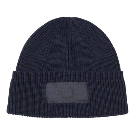 Bonnet marine uni en coton avec le logo de la...