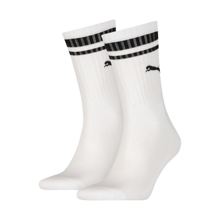 Chaussettes hautes blanches unies avec tige...