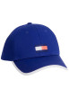 Thumbnail Casquette en coton bleue unie avec logo de la marque brodé à l'avant