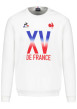 Thumbnail Sweat en coton mélangé blanc uni coupe droite avec un col rond et inscriptions