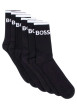 Thumbnail Lot de 6 paires de chaussettes hautes en coton mélangé noires unies