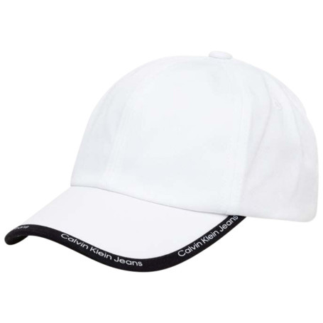 Casquette en coton biologique blanche unie avec...
