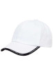 Thumbnail Casquette en coton biologique blanche unie avec liseré noir logotypé