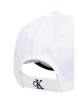 Thumbnail Casquette en coton biologique blanche unie avec liseré noir logotypé - Image 3