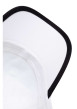 Thumbnail Casquette en coton biologique blanche unie avec liseré noir logotypé - Image 4
