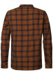 Thumbnail Chemise en coton marron tartan coupe regular fit et col français - Image 2