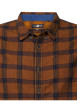 Thumbnail Chemise en coton marron tartan coupe regular fit et col français - Image 3