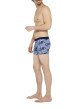 Thumbnail Boxer Classique en coton bleu avec des imprimés et une coupe fermée - Image 4