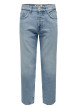 Thumbnail Jean Edge Loose en coton stone uni avec une coupe regular fit et 5 poches