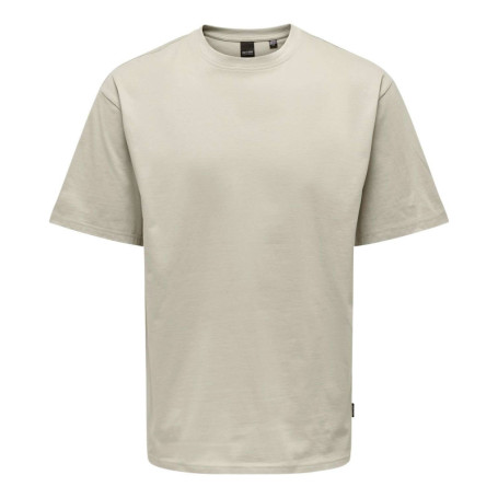 T-shirt en coton écru uni coupe droite avec un...