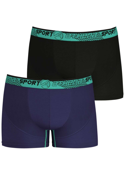 Lot de 2 boxers unis avec une coupe fermée et ceinture élastiquée