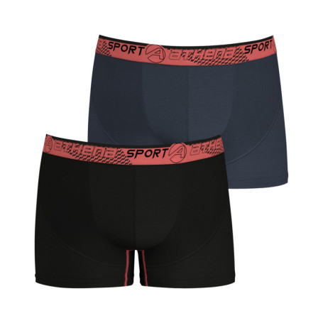 Lot de 2 boxers unis avec une coupe fermée et...