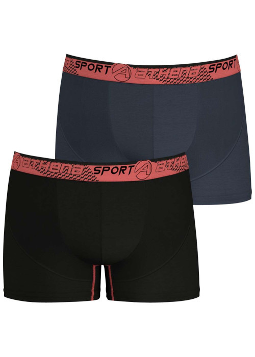 Lot de 2 boxers unis avec une coupe fermée et ceinture élastiquée