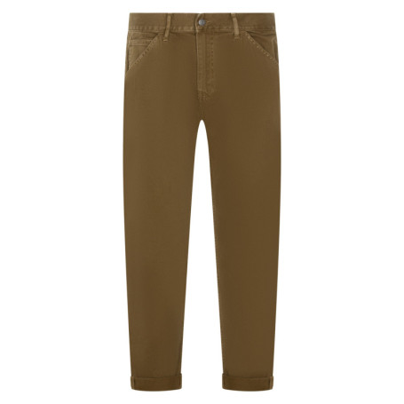 Pantalon en coton camel avec une coupe regular...