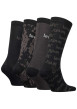 Thumbnail Coffret 4 paires de chaussettes hautes en coton stretch noir, taupe, camouflage - Image 2