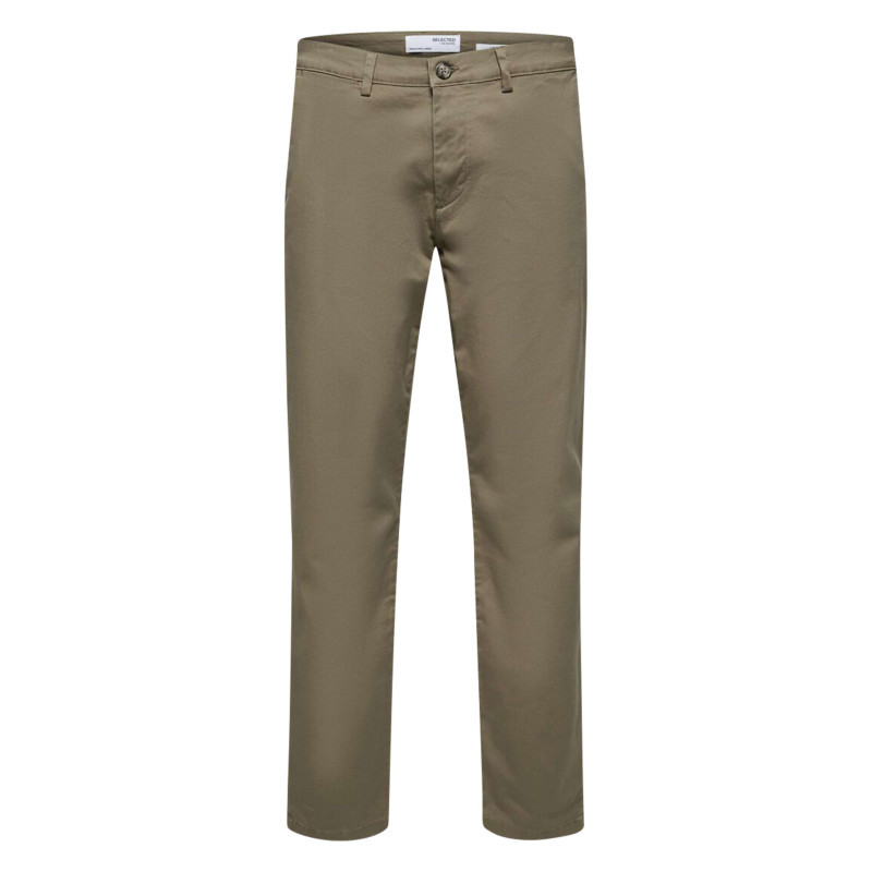 Selected Homme - Pantalon Chino New Miles Camel Uni Avec Une Coupe Slim Et 4 Poches - Camel