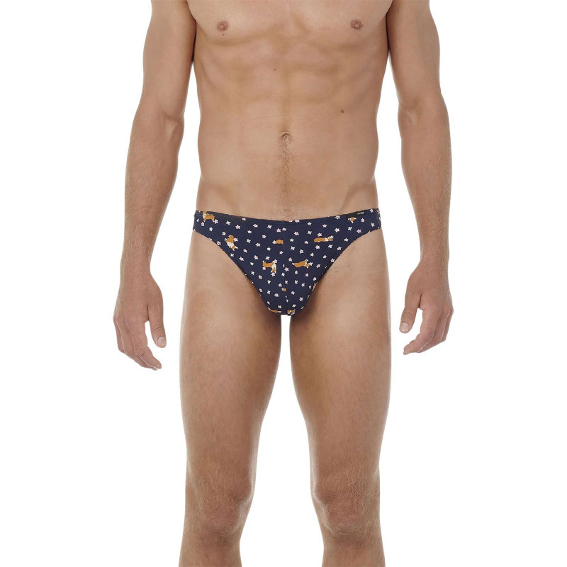 Hom - String Multicolore Imprimé étoile Et Chien Avec Une Coupe Fermée - Multicolore