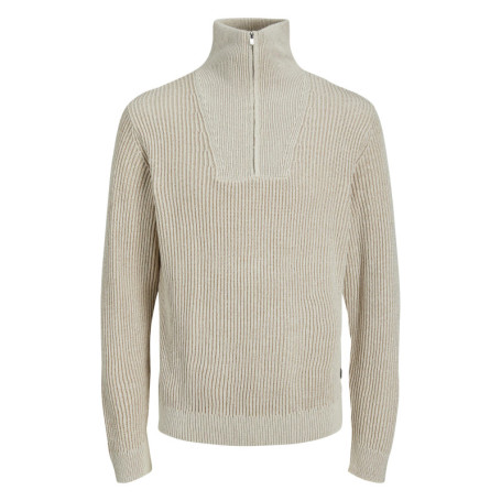 Pull en coton écru jersey avec une coupe droite...