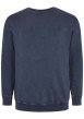 Thumbnail Sweat en coton marine uni avec une coupe droite et un col rond
