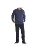 Thumbnail Sweat en coton marine uni avec une coupe droite et un col rond - Image 3