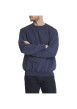 Thumbnail Sweat en coton marine uni avec une coupe droite et un col rond - Image 4