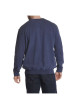 Thumbnail Sweat en coton marine uni avec une coupe droite et un col rond - Image 5