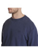 Thumbnail Sweat en coton marine uni avec une coupe droite et un col rond - Image 6