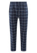 Thumbnail Pyjama long en coton gris et à carreaux avec une coupe droite et un col tunisien - Image 3