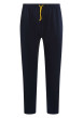 Thumbnail Pyjama long en coton bleu à imprimé une coupe droite et un col rond - Image 3