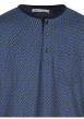 Thumbnail Pyjama Tee-Shirt De Nuit marine à imprimé une coupe droite et un col tunisien - Image 3