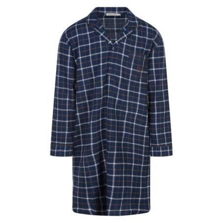 Pyjama chemise de nuit coton marine à carreaux...
