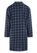 Thumbnail Pyjama chemise de nuit coton marine à carreaux à coupe droite et un col à revers - Image 2