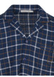 Thumbnail Pyjama chemise de nuit coton marine à carreaux à coupe droite et un col à revers - Image 3