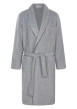 Thumbnail Peignoir gris clair uni avec une coupe droite et une ceinture à la taille