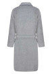 Thumbnail Peignoir gris clair uni avec une coupe droite et une ceinture à la taille - Image 2