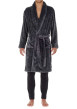 Thumbnail Robe de chambre anthracite avec une coupe droite et un col châle