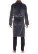 Thumbnail Robe de chambre anthracite avec une coupe droite et un col châle - Image 2