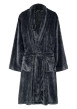Thumbnail Robe de chambre anthracite avec une coupe droite et un col châle - Image 3