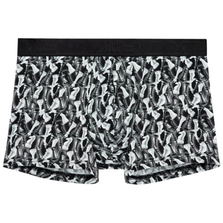 Boxer classique noir et blanc imprimé avec une...