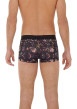 Thumbnail Boxer court noir fleuri avec une coupe près du corps et une taille élastiquée - Image 2