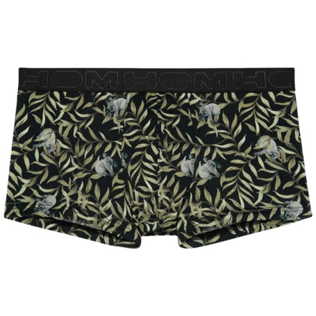 Boxer court noir avec un imprimé jungle et une...