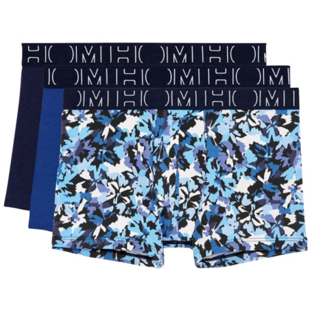 Lot de 3 boxers classiques en coton bleu avec...