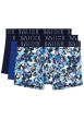 Thumbnail Lot de 3 boxers classiques en coton bleu avec un imprimé fleurs abstraits