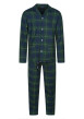 Thumbnail Pyjama long en coton sapin à tartan avec une coupe droite et un col français