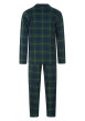 Thumbnail Pyjama long en coton sapin à tartan avec une coupe droite et un col français - Image 2