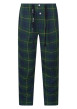 Thumbnail Pyjama long en coton sapin à tartan avec une coupe droite et un col français - Image 3