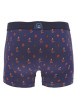 Thumbnail Boxer en coton marine imprimé avec une coupe ajusté et une taille élastiquée - Image 2