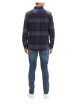 Thumbnail Chemise en coton marine tartan coupe regular et un col français - Image 4